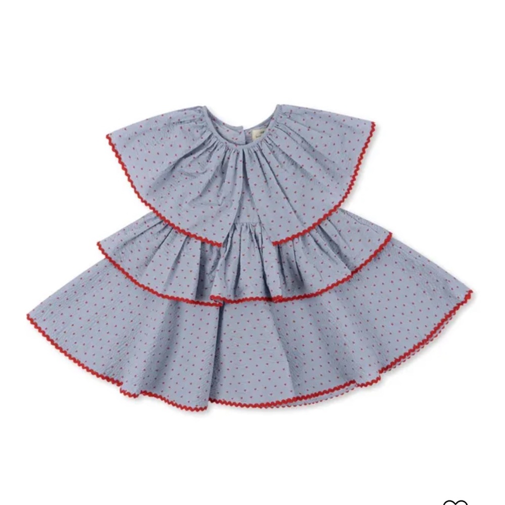 Konges Slojd Toddler Noelle Hearts Dress 12-18 Month